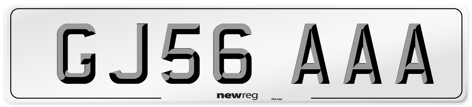 GJ56 AAA Number Plate from New Reg